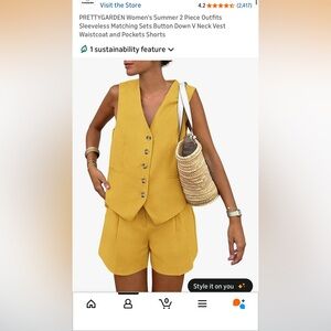 Two Piece Sleeveless Matching Set